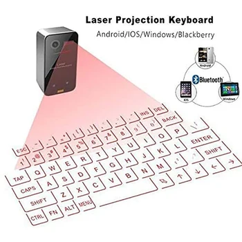 SeenDa Безжична Лазерна Проекция на Bluetooth Виртуална Клавиатура Мини пишеща машина Аксесоар за Смартфони, PC, iPad, Android, Windows