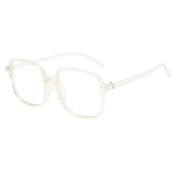 Готови Очила за късогледство в голяма квадратна рамка за жени и мъже с нитове в Ретро стил, сини Светозащитные очила, Компютърни очила за студенти