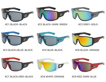 QS640 Нови Улични Слънчеви очила с големи рамки За мъже Са за Спортни слънчеви очила на Едро Слънчеви очила Цветни UV400