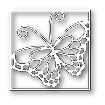 Красота Пеперуда за Декорация Правоъгълна Рамка 2021 Нов Щанцовани Метални за 