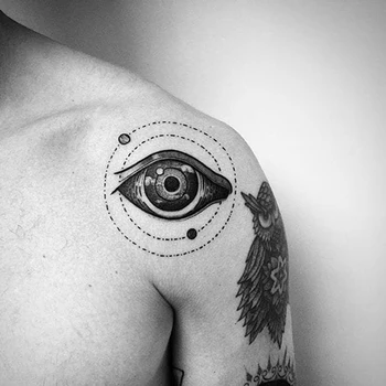 Очите на Небето Водоустойчив Временни Татуировки Мъже, Ин и Ян Татуаж на Очите Временни Женски Татуировки, Временни Етикети