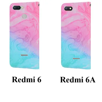 Флип Кожен калъф за Xiaomi Redmi 6A делото Калъф за телефон Xiomi Redmi 6A 6 A A6 Чанта-портфейл за Redmi 6 6A Корпуса Funda Etui