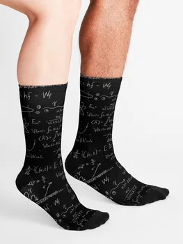 Чорапи за екипажа на квантовата физика Мъжки до коленете-добър женски по щиколотку Черен