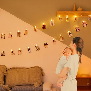 AIFENG 1,5 М 3 М, 6 М 10 М, Държач за снимка клип LED Гирлянди за Коледни празници Сватбена Декорация на Дома, Приказни Светлини