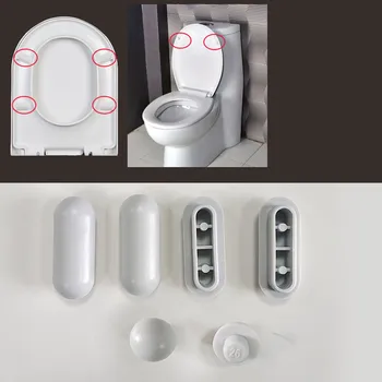 Аксесоари За Капак Тоалетна Напълно Нов Набор от Буфери За Сядане на Тоалетната чиния-Бяло Стопорный Броня, Подходящ За Повечето Бели Стоки За Баня със Седалка за тоалетна