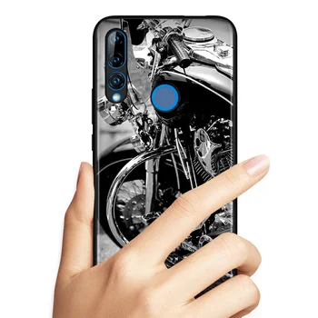 Анти-Падането на Мека Черна Капачка Крос мотор спортен Метал за Huawei Honor 30 20 10 9X 9 Lite Pro V20 20S 9S 9А 9В 9N Калъф за вашия телефон