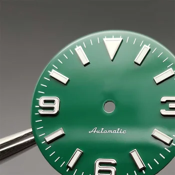 28,5 мм Циферблат Механични Часовници, Светещи Циферблат Механизъм За Nh35 Аксесоари Модифицирани Детайли