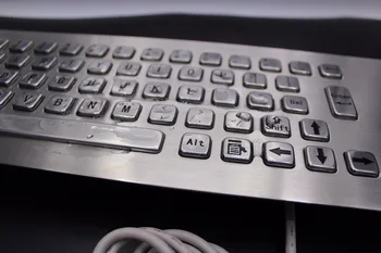 Клавиатурата на терминала на клавиатурата на КОМПЮТЪРА метал вандалоустойчивая здрав клавиатура от неръждаема стомана притежателя на лентата за киоск на самообслужване