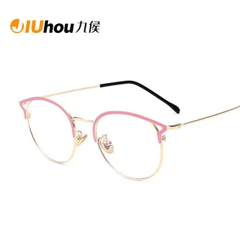 Нови Дамски Котешко Око Антирадиационные Прозрачни Очила с Големи Рамки за очила за жени на Метална Дограма за Оптични Очила Компютърни Очила