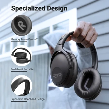 233621 Безжични Слушалки Замълчи 100 Часа Възпроизвеждане С Шумопотискане, Bluetooth Слушалки на ушите с Функция сензорен контрол