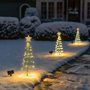 Светлините на Коледната Елха LED Слънчева Светлина За Декорация на Градината Тревата Лампа Открит Домашен Водоустойчив Струнен Лампа Чудесен подарък