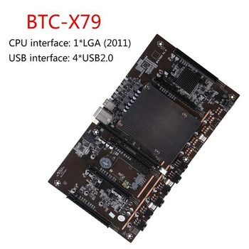 Дънна платка за майнинга H61 X79 БТК с процесора E5 2603 5X PCI-E 8X LGA 2011 DDR3 Поддръжка на видео карта 3060 3080 за майнера БТК