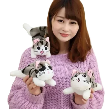1бр 20 см Коледни Подаръци за рождения Ден На Япония Аниме Фигурка Сирене Котка Плюшен Мека Играчка Кукла Въздушна Възглавница Kawai Играчка за бебе